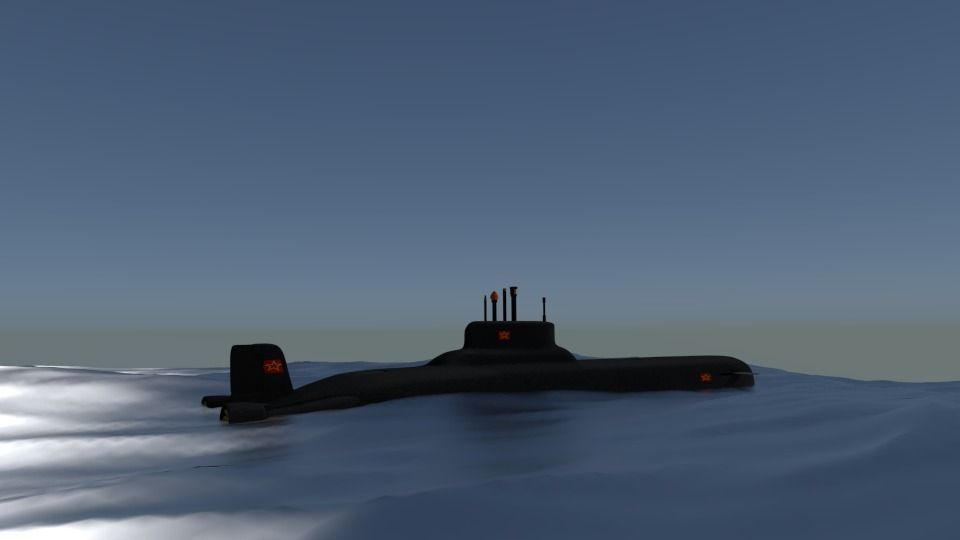 Russian Typhoon Class 3D model_5
