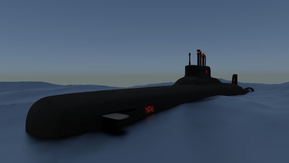 Russian Typhoon Class 3D model_6
