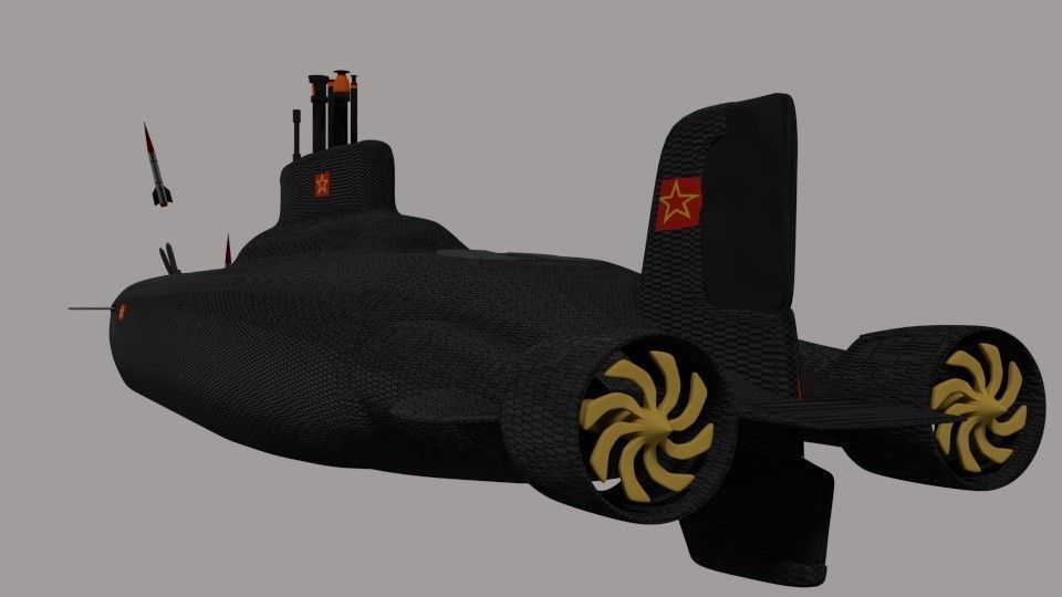 Russian Typhoon Class 3D model_1