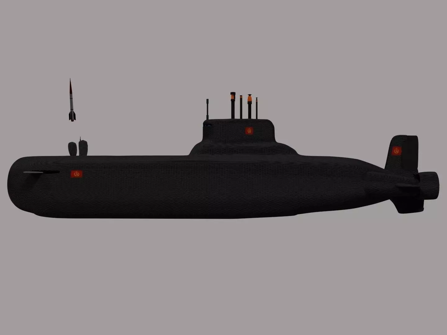 Russian Typhoon Class 3D model_0