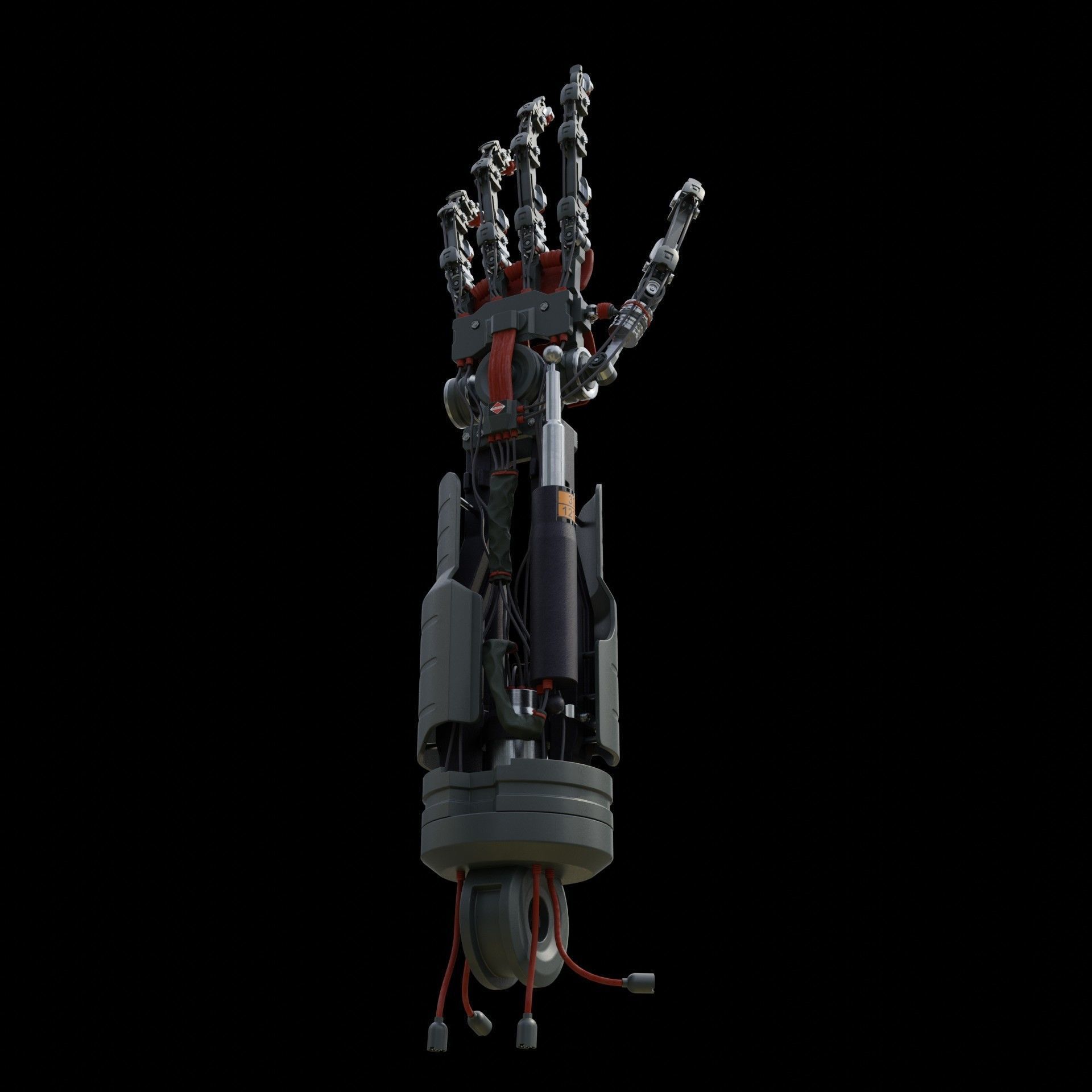 Sci Fi Robot arm 3D model_2