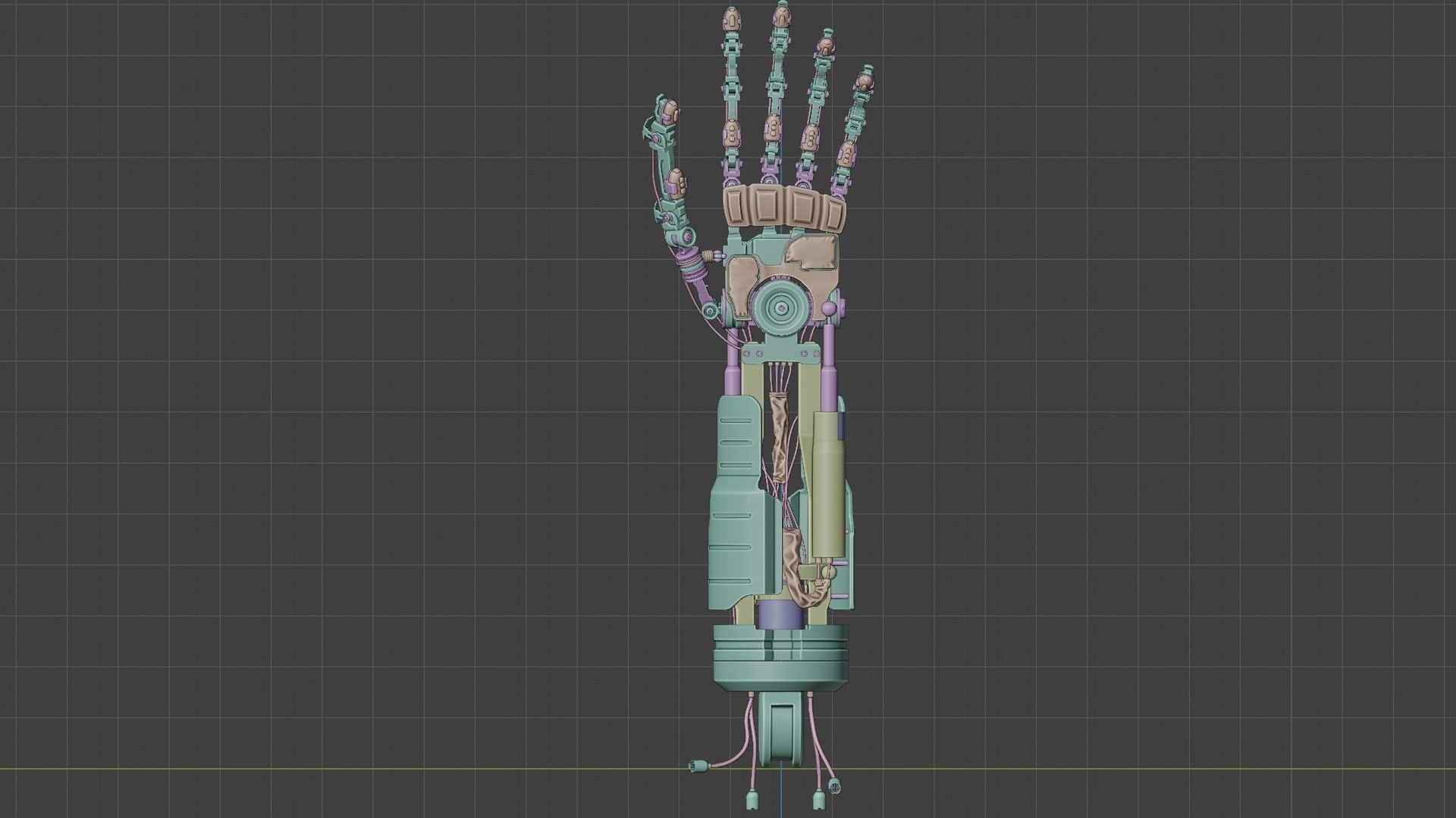 Sci Fi Robot arm 3D model_4