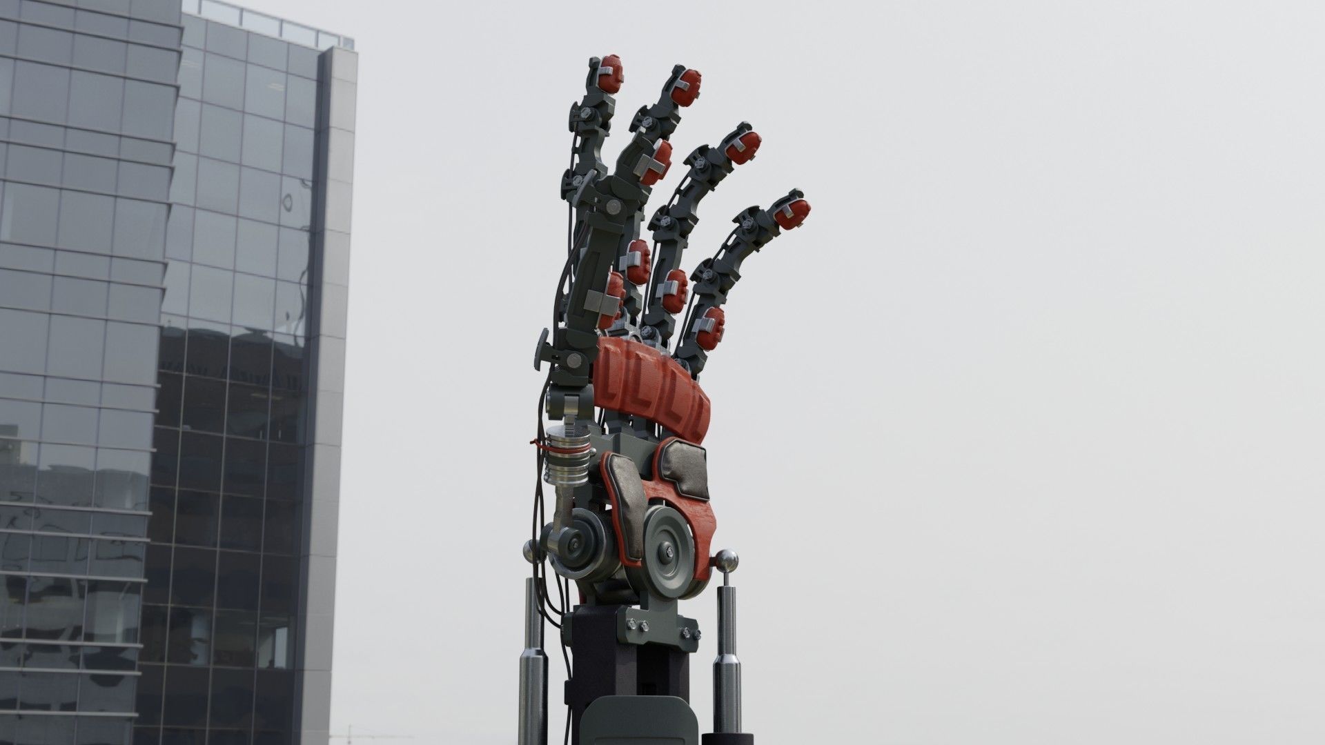 Sci Fi Robot arm 3D model_1