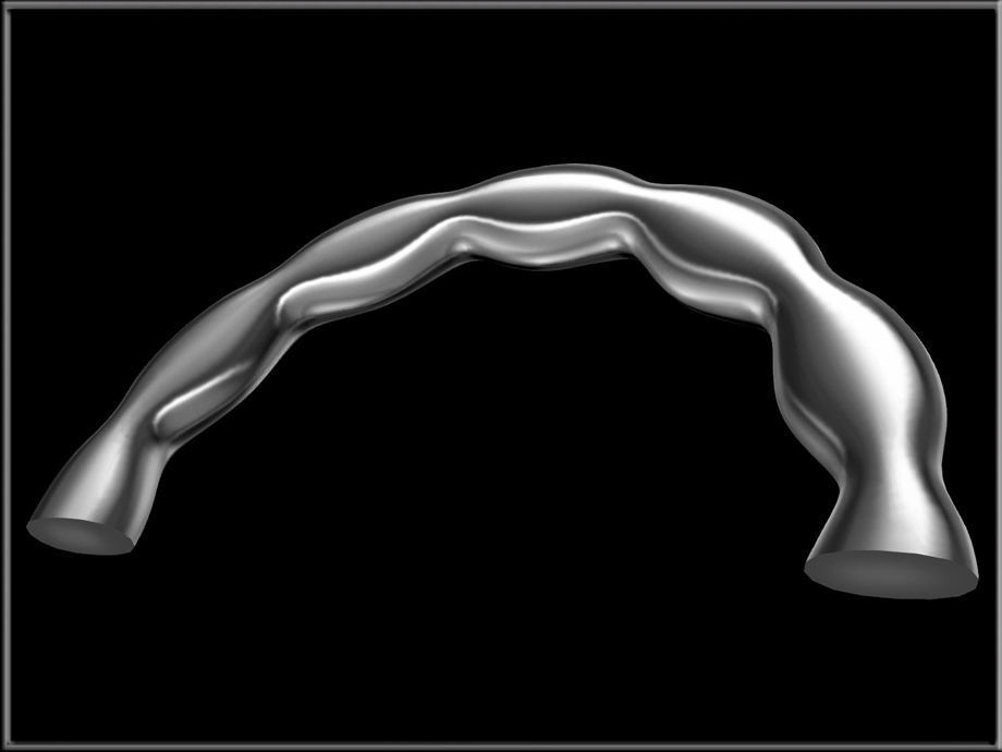 Flower Petals Band Ring 03 - Half Low-poly 3D model_2