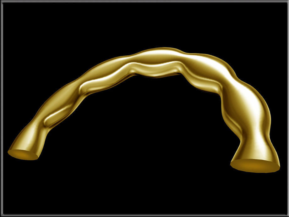 Flower Petals Band Ring 03 - Half Low-poly 3D model_1