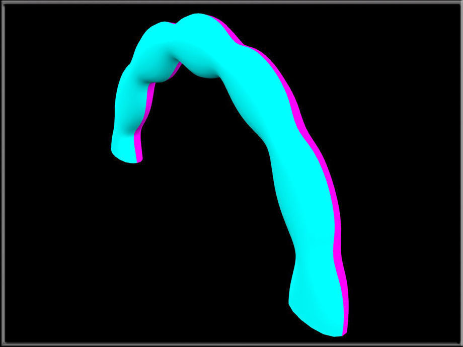 Flower Petals Band Ring 03 - Half Low-poly 3D model_5