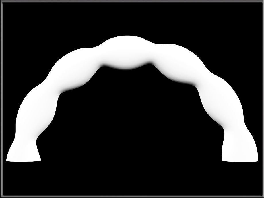 Flower Petals Band Ring 03 - Half Low-poly 3D model_3