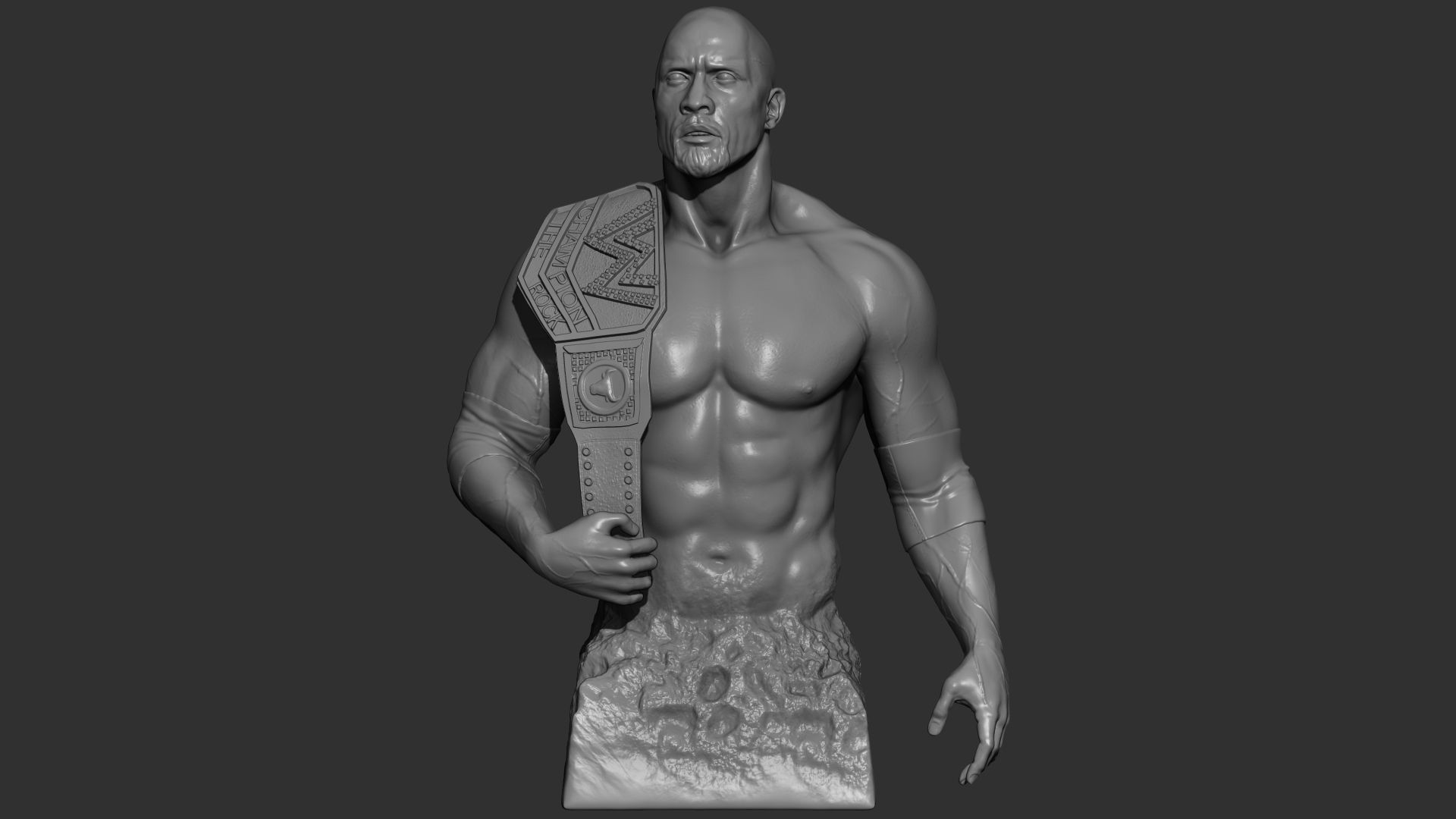 Bust The Rock - Dwayne Johnson 3D Print 3D print model_2