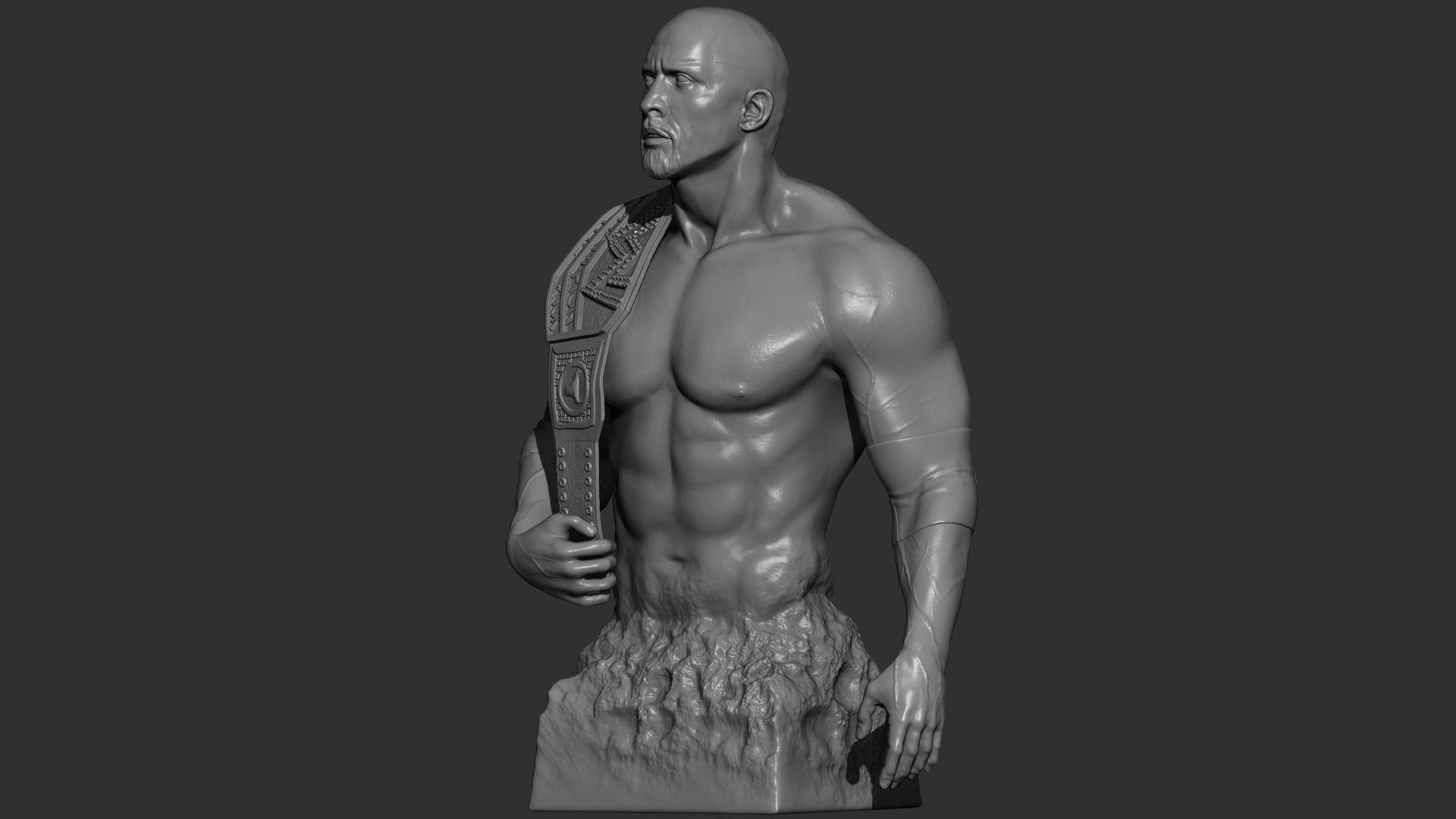 Bust The Rock - Dwayne Johnson 3D Print 3D print model_3