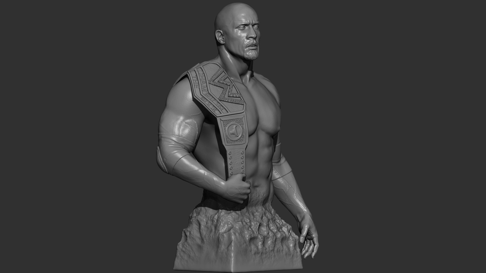 Bust The Rock - Dwayne Johnson 3D Print 3D print model_6