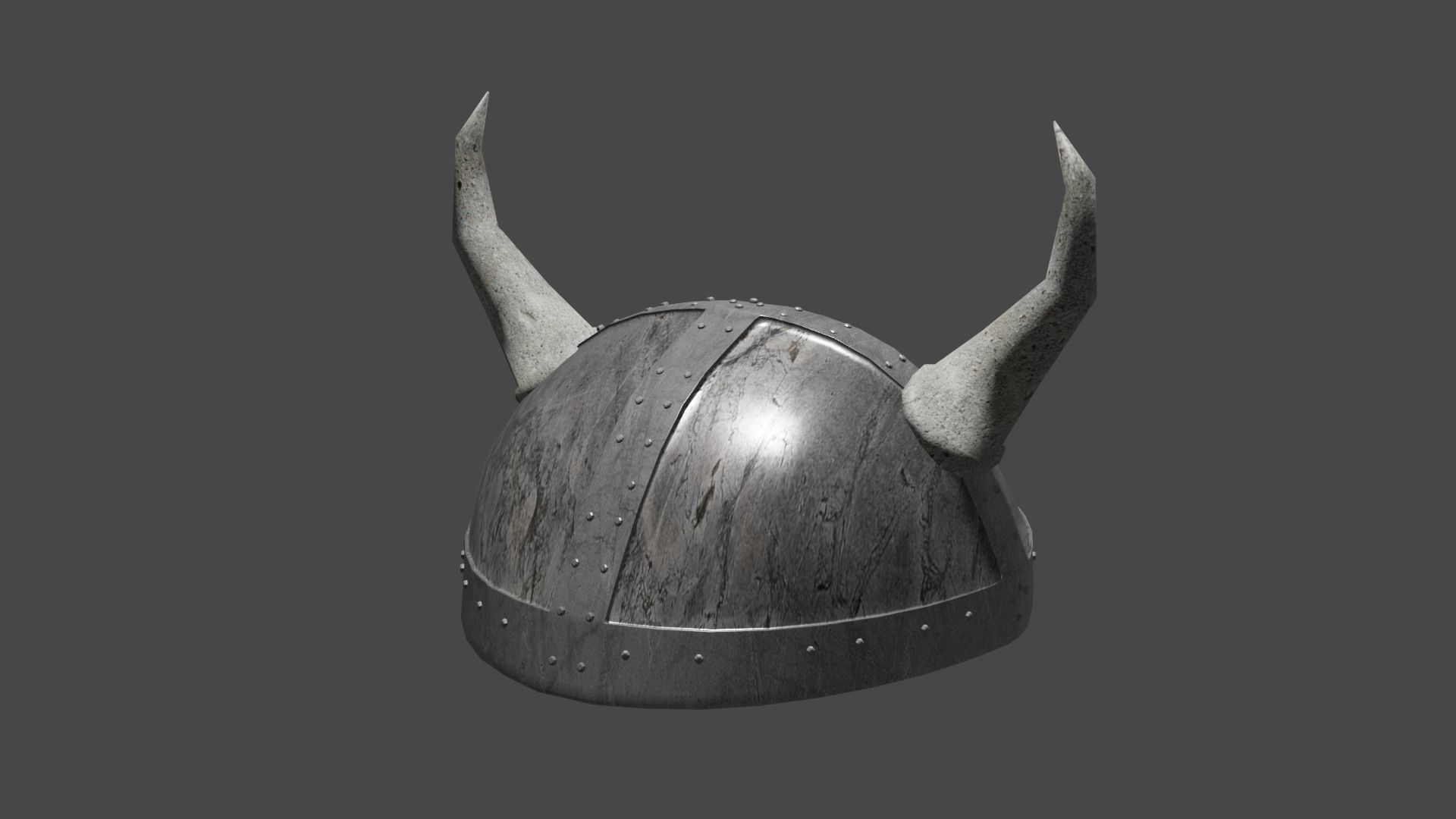 helmet viking with horns Low-poly 3D model_17