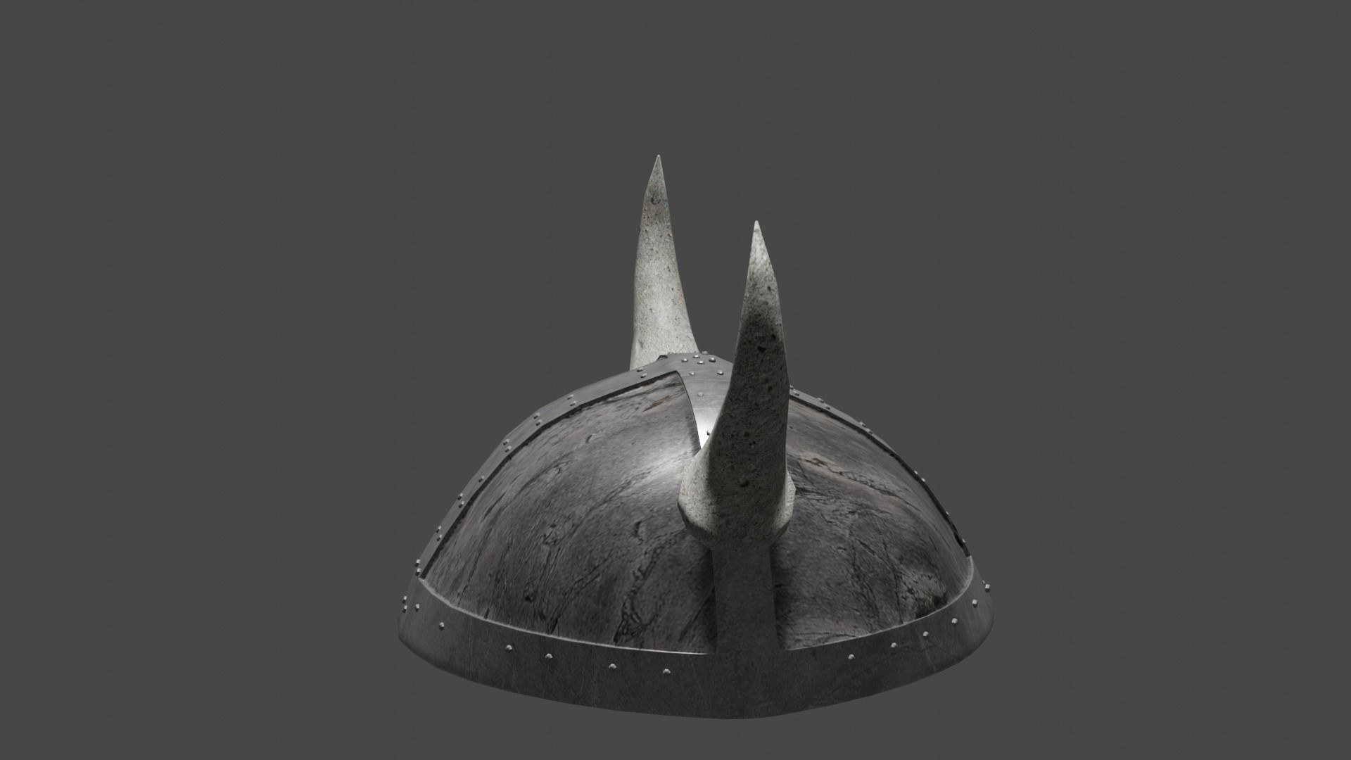 helmet viking with horns Low-poly 3D model_14
