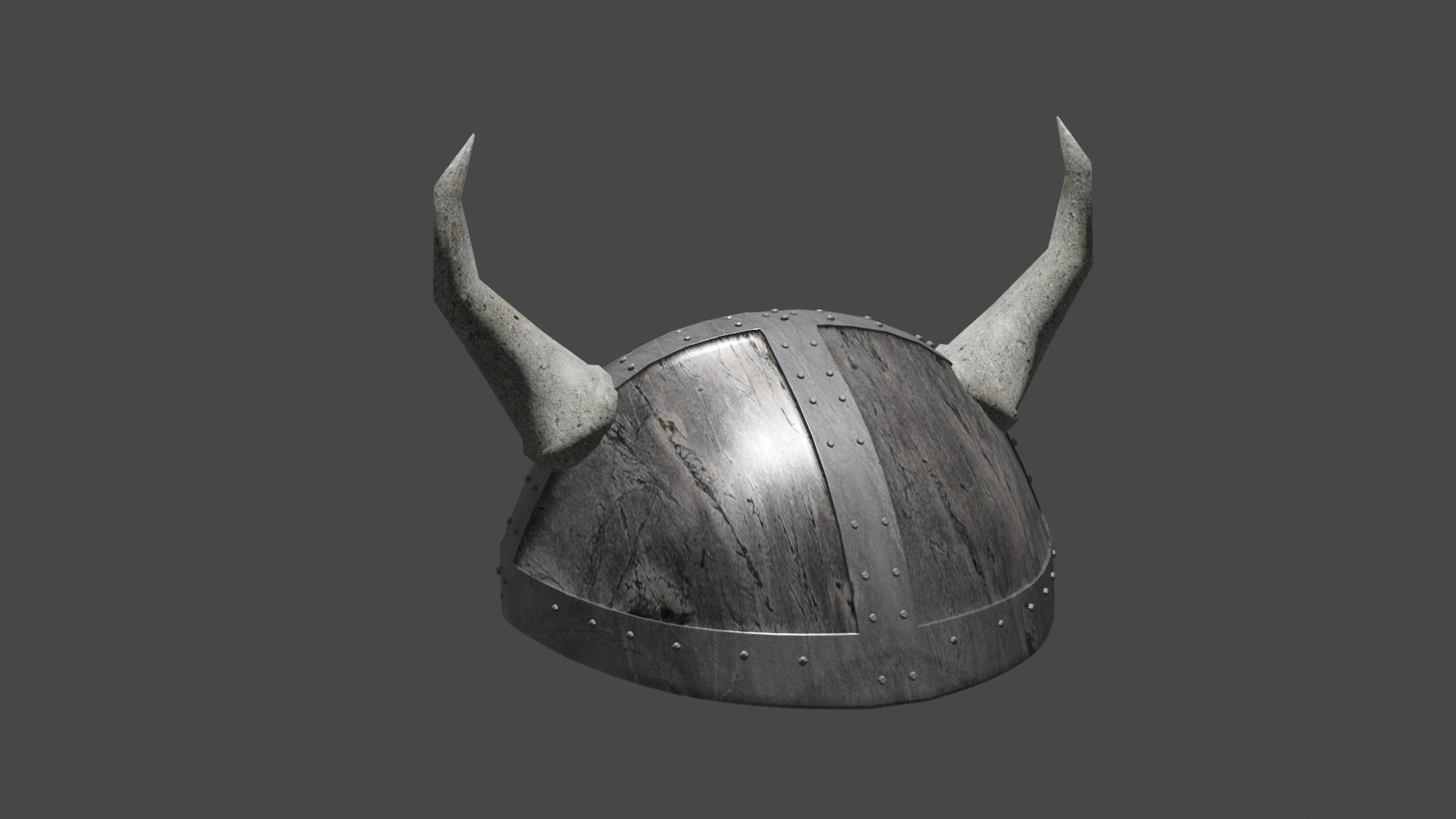 helmet viking with horns Low-poly 3D model_11