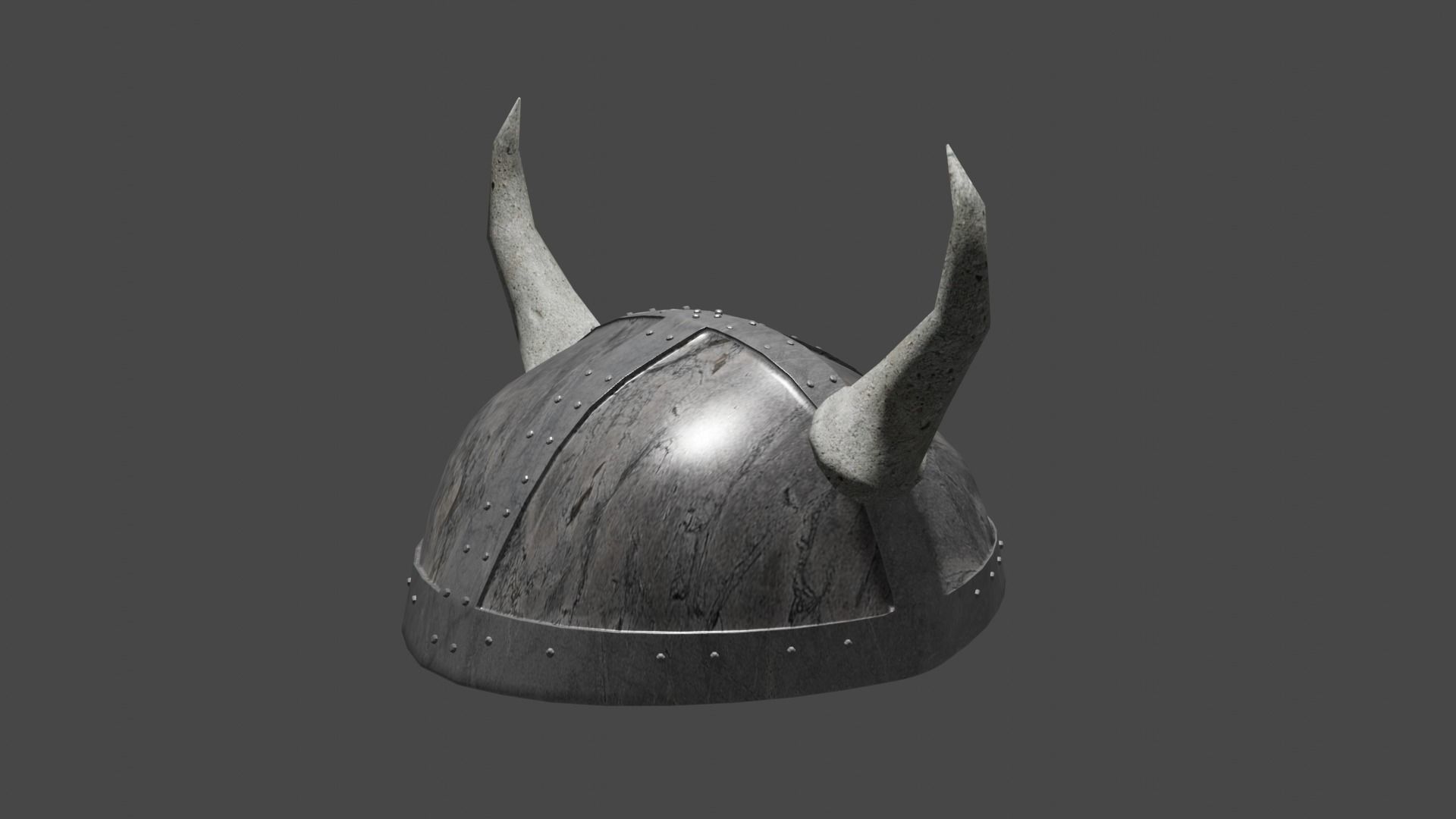 helmet viking with horns Low-poly 3D model_16