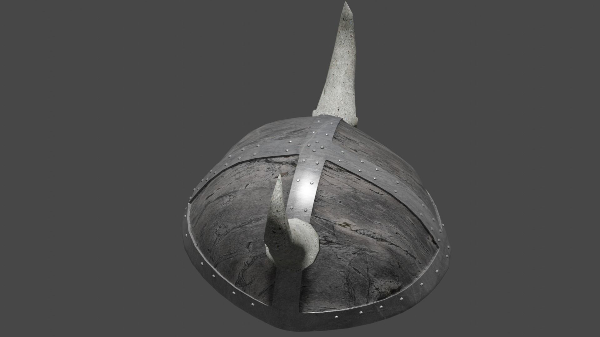 helmet viking with horns Low-poly 3D model_8