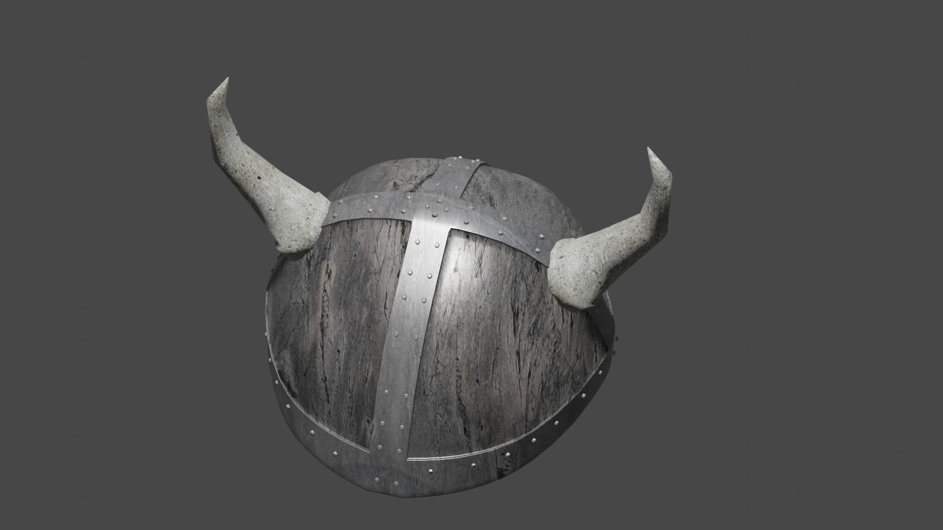 helmet viking with horns Low-poly 3D model_5