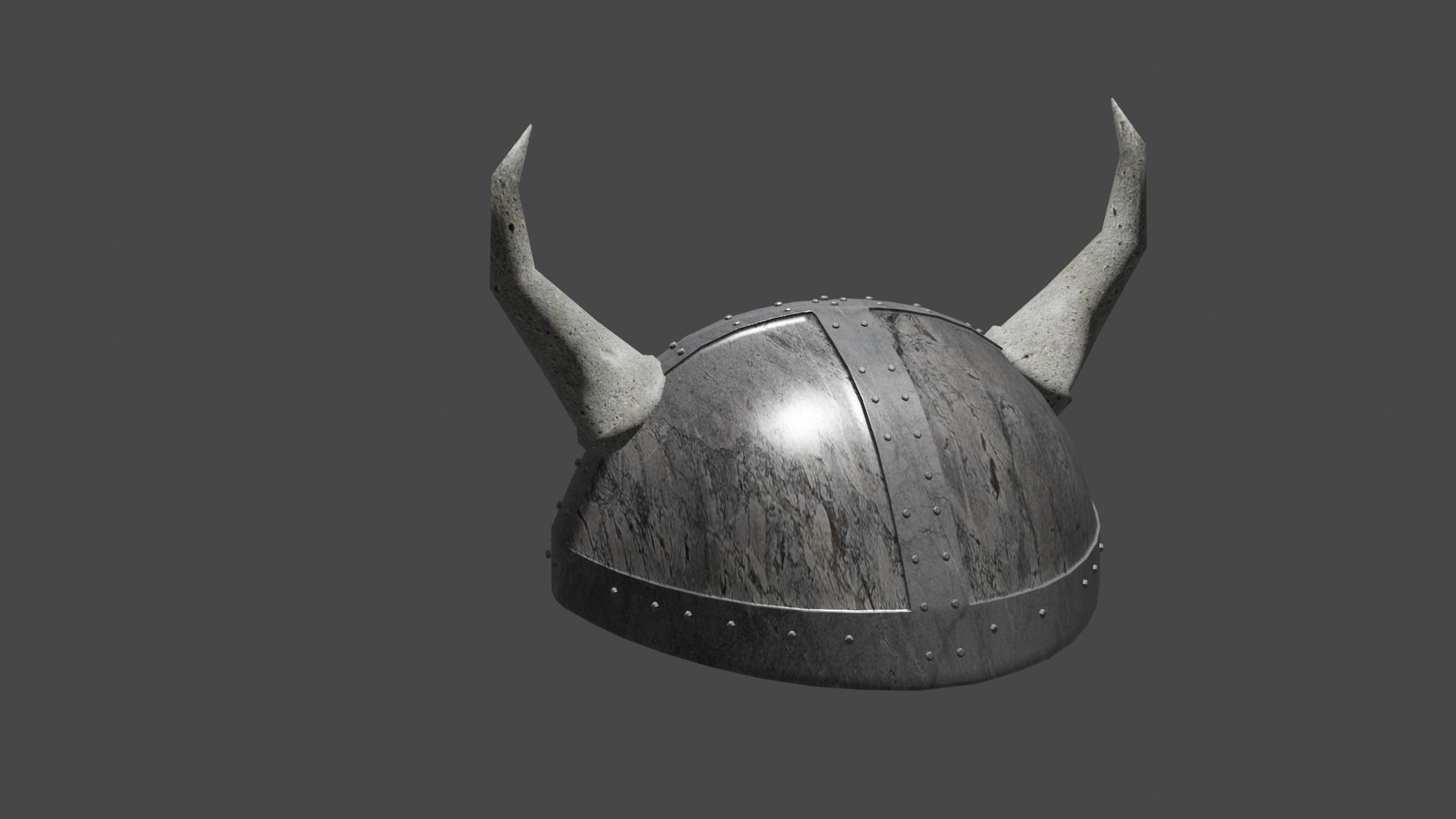 helmet viking with horns Low-poly 3D model_19