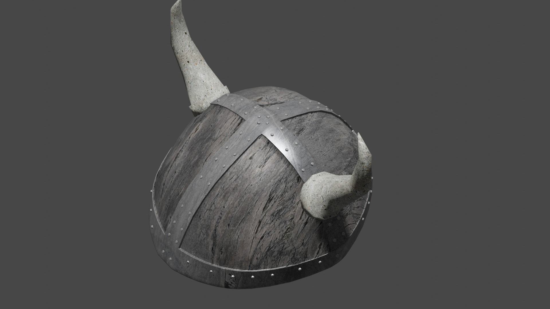helmet viking with horns Low-poly 3D model_4