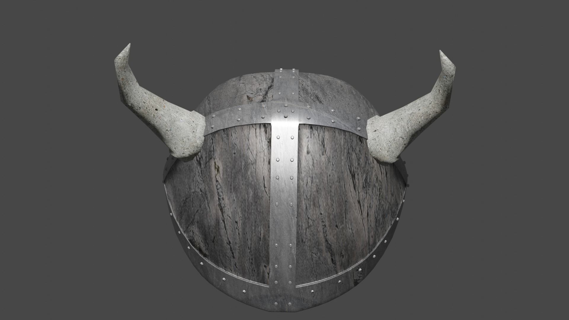 helmet viking with horns Low-poly 3D model_6