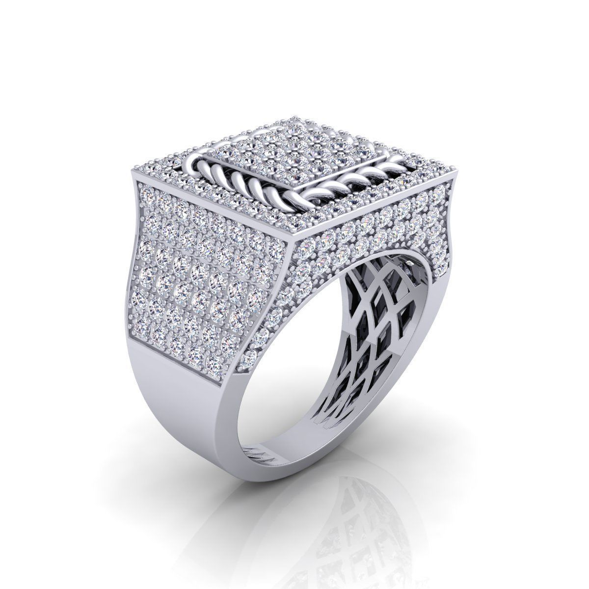 Mans Ring  3D print model_12