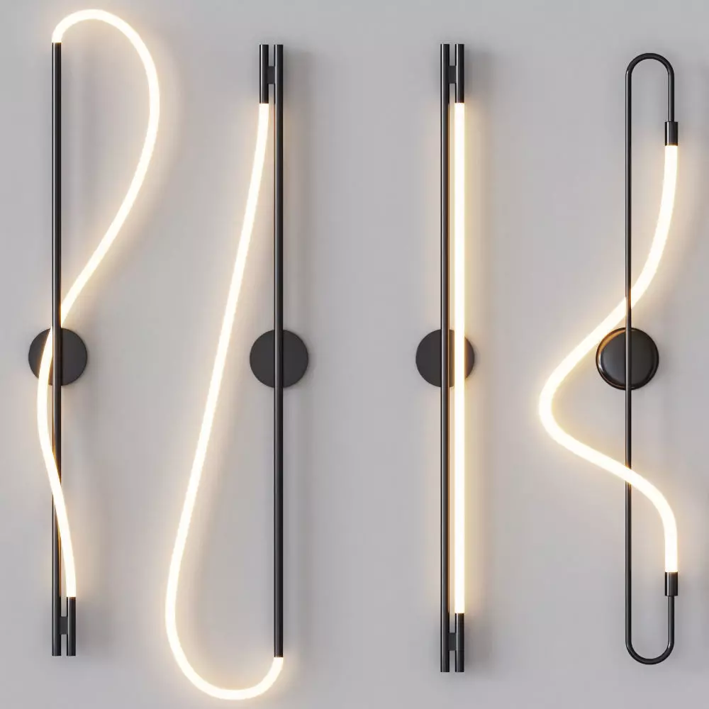 LUKE LAMP CO - Wall Sconce Black Set 3D model_0