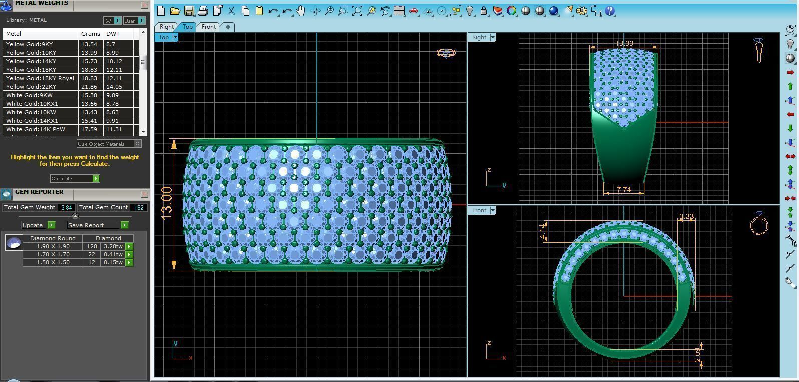 Luxury Mans Ring  3D print model_5