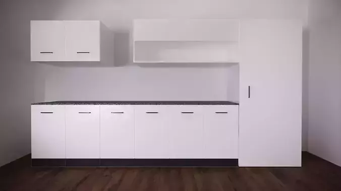 Kitchen Model 3 with cabinets and counter tops