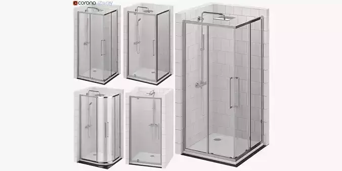 Cabin showers Ideal KUBO 3D model