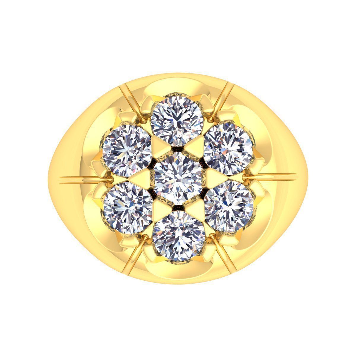 Mans Big Ring  3D print model_7