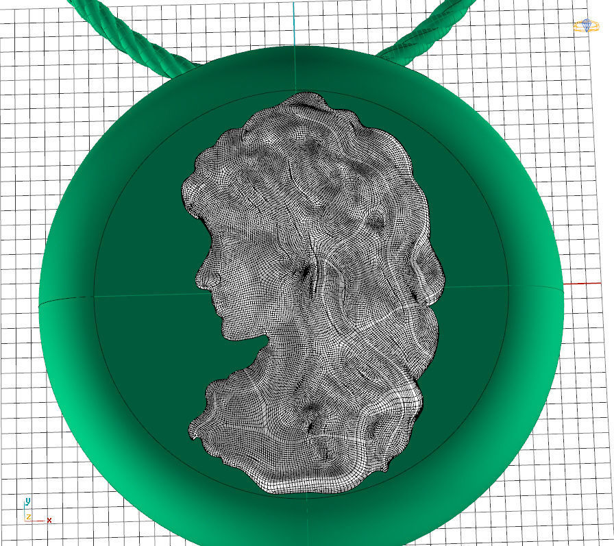 Virgo pendant 002 3D print model_2