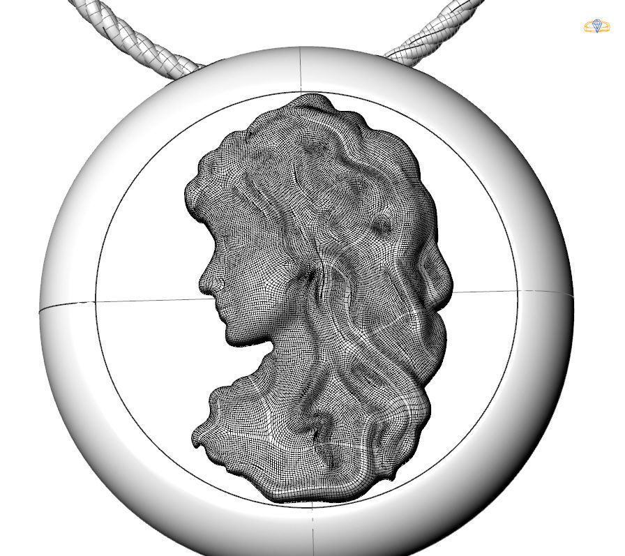 Virgo pendant 002 3D print model_1