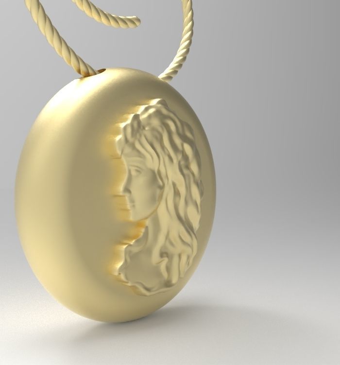 Virgo pendant 002 3D print model_3
