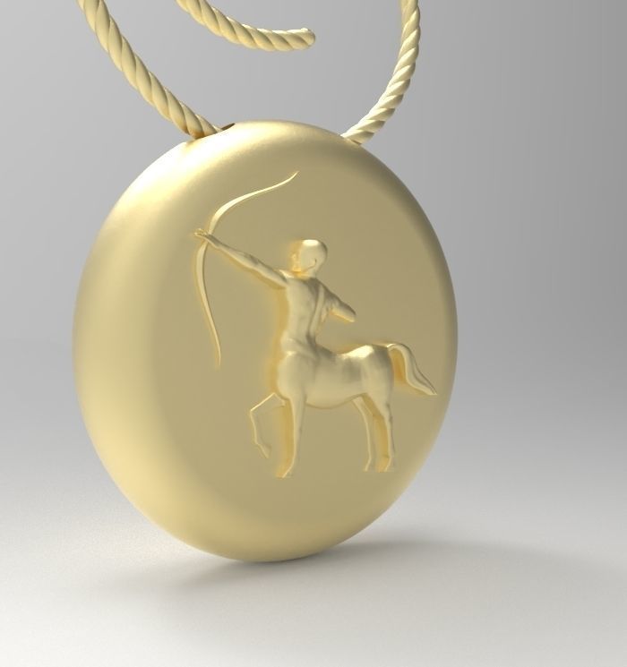 Sagittarius pendant 002 3d model 3D print model_4