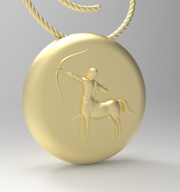 Sagittarius pendant 002 3d model 3D print model_5