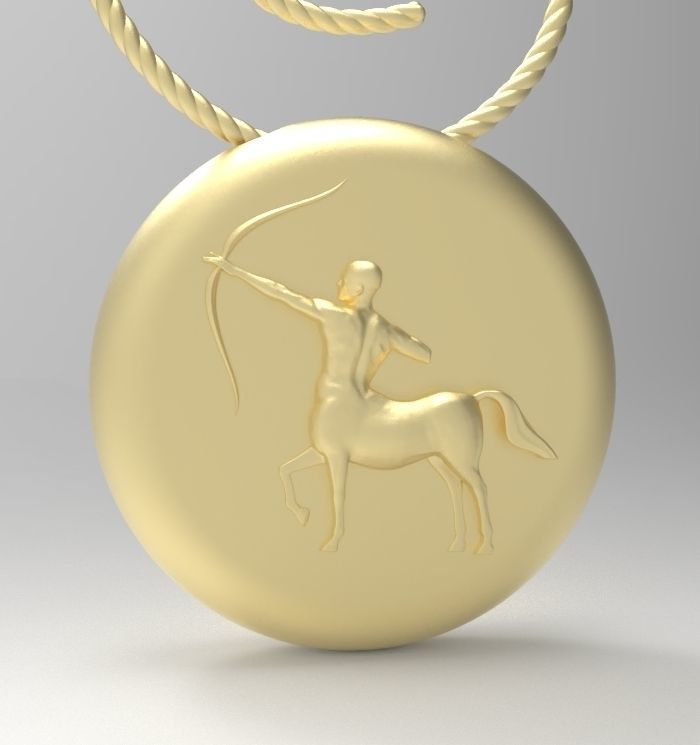 Sagittarius pendant 002 3d model 3D print model_6
