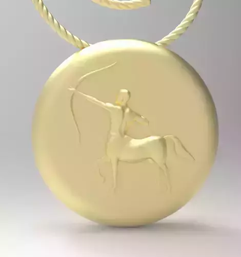 Sagittarius pendant 002 3d model