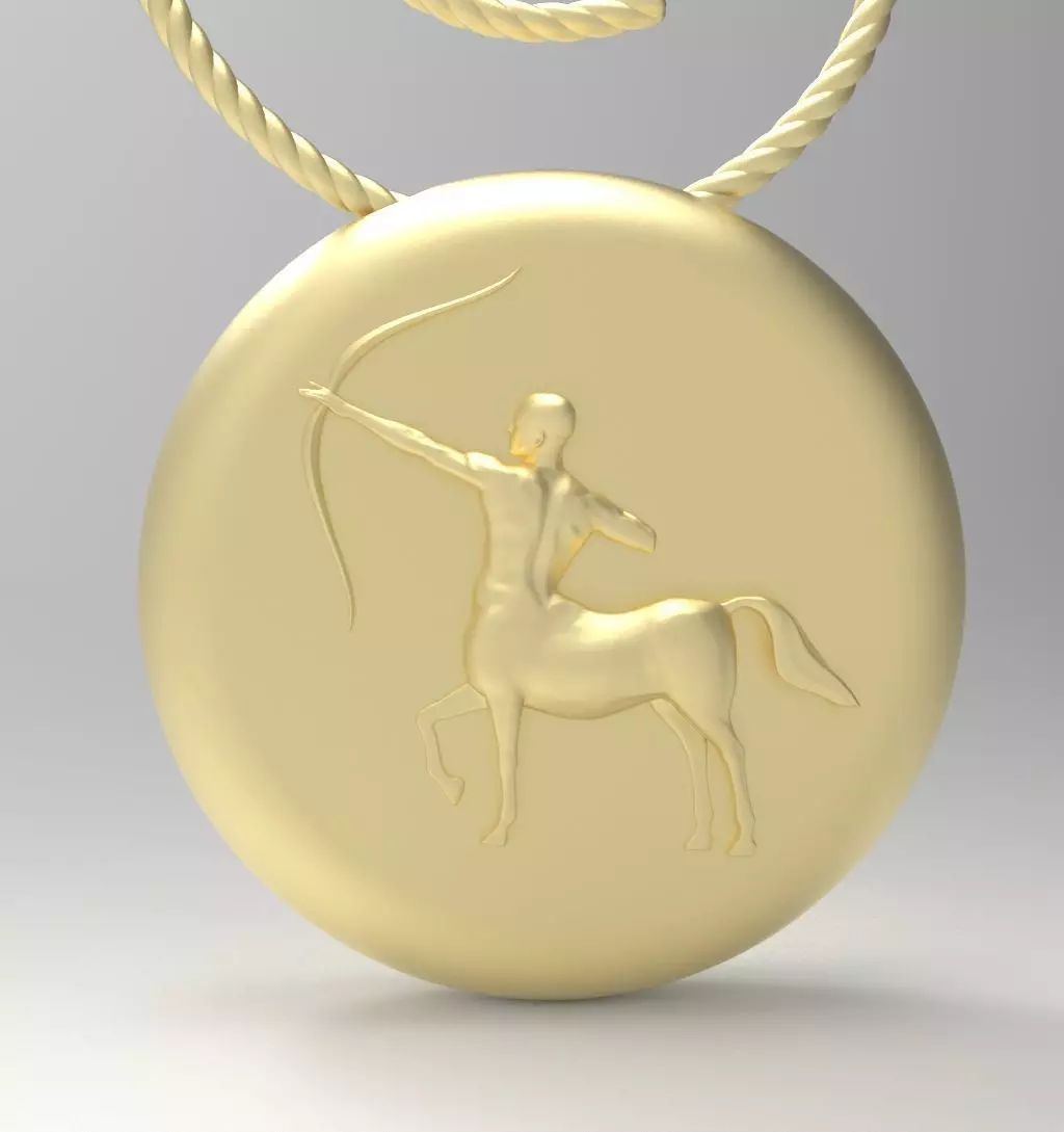 Sagittarius pendant 002 3d model 3D print model_0