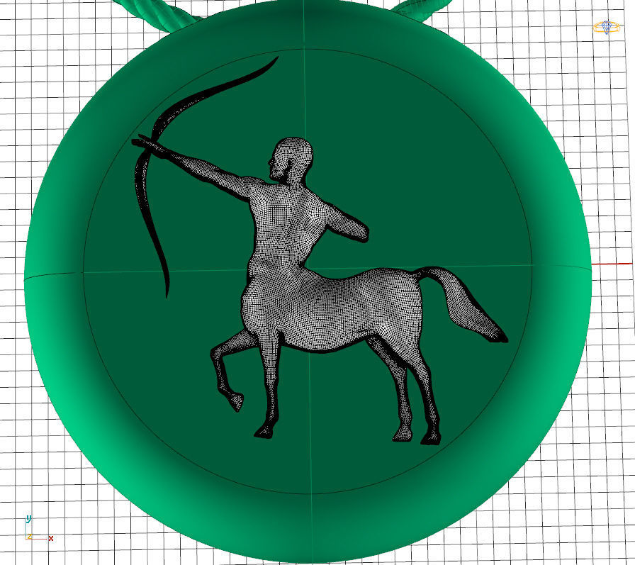 Sagittarius pendant 002 3d model 3D print model_2