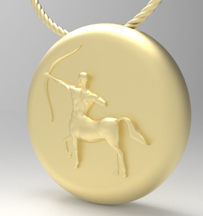Sagittarius pendant 002 3d model 3D print model_9