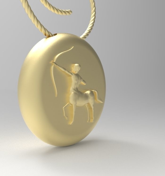 Sagittarius pendant 002 3d model 3D print model_3