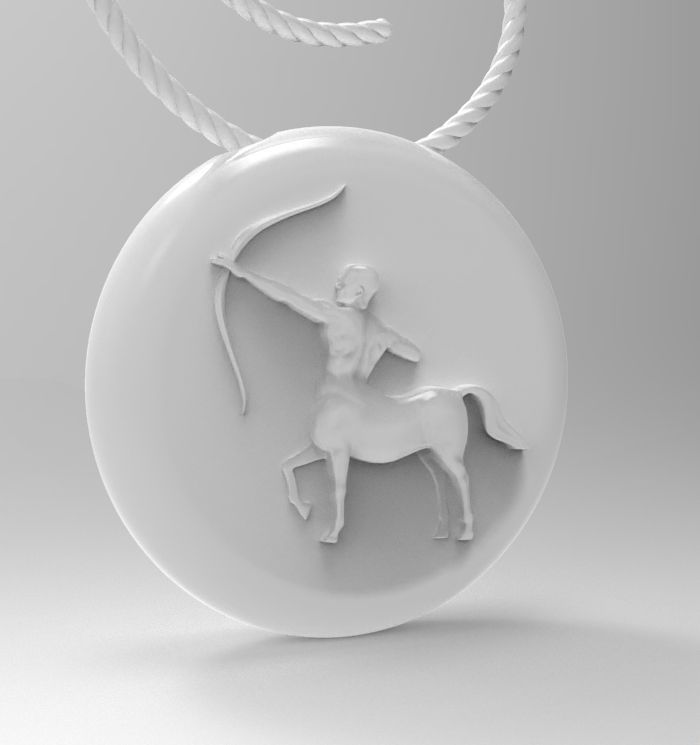 Sagittarius pendant 002 3d model 3D print model_13