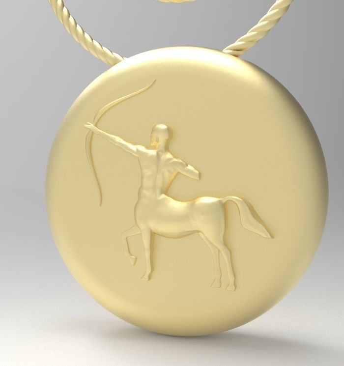 Sagittarius pendant 002 3d model 3D print model_8