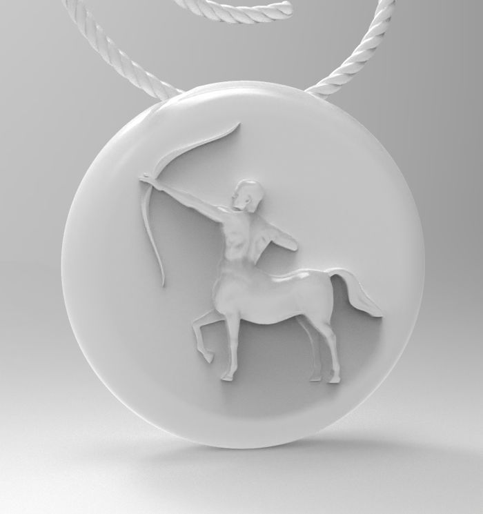 Sagittarius pendant 002 3d model 3D print model_14