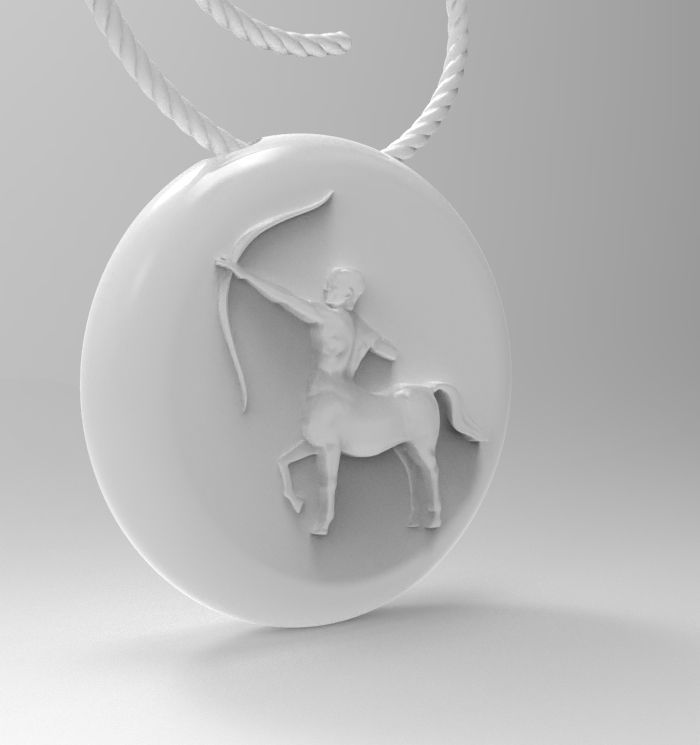 Sagittarius pendant 002 3d model 3D print model_12