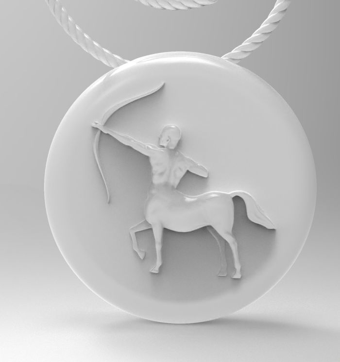 Sagittarius pendant 002 3d model 3D print model_15
