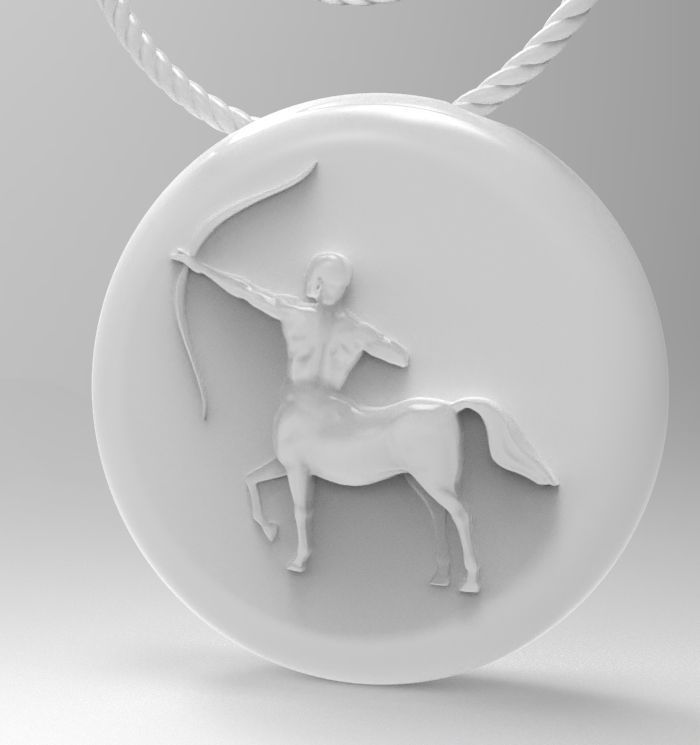 Sagittarius pendant 002 3d model 3D print model_16
