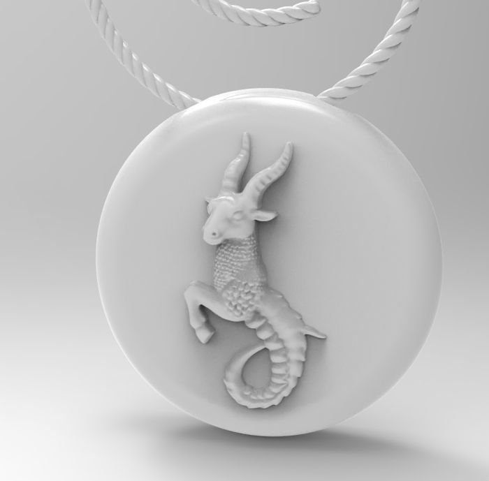 Capricorn pendant 002 3d model 3D print model_15