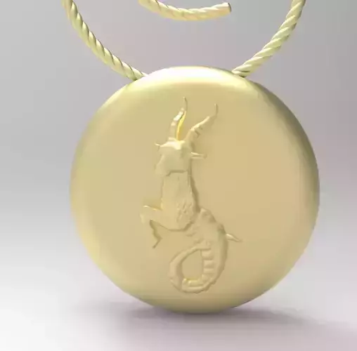 Capricorn pendant 002 3d model