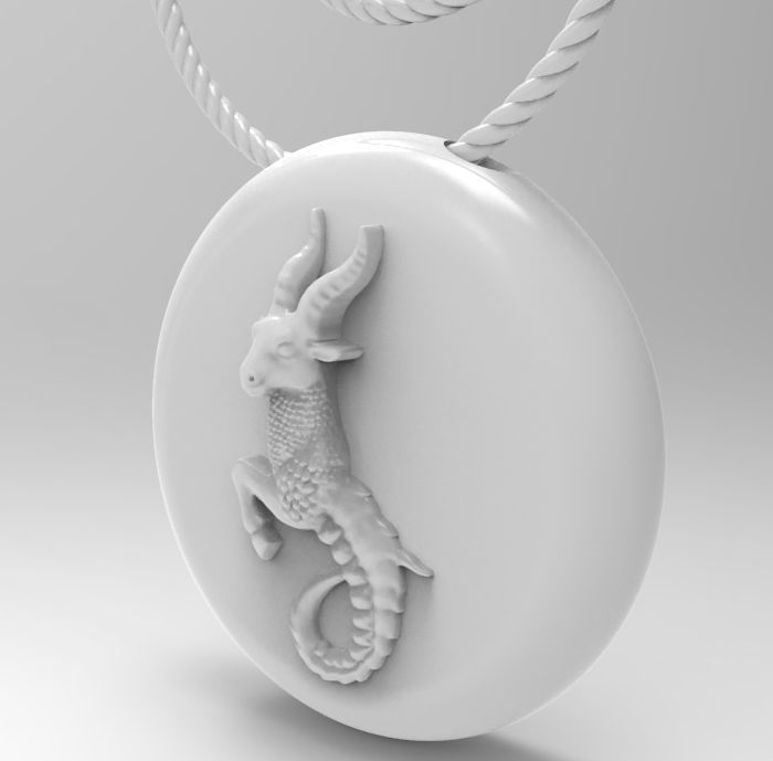 Capricorn pendant 002 3d model 3D print model_16