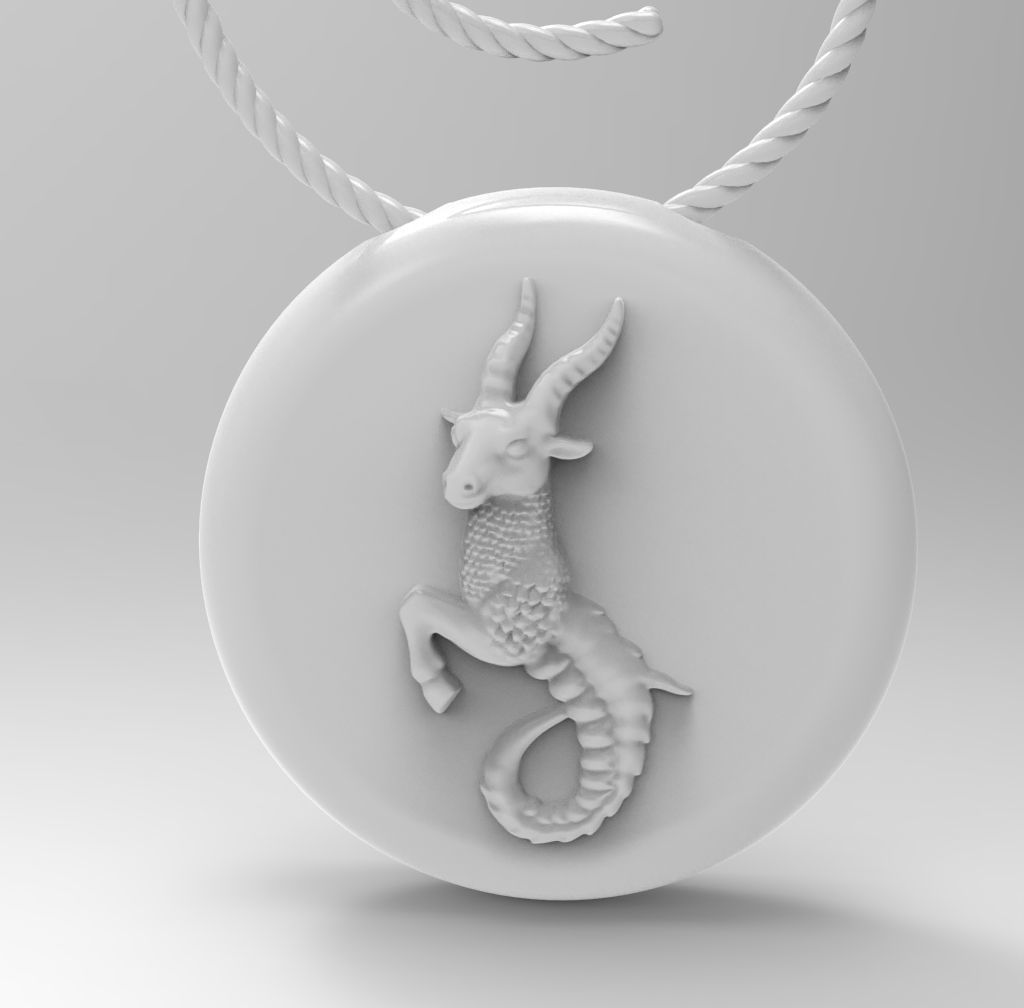 Capricorn pendant 002 3d model 3D print model_18